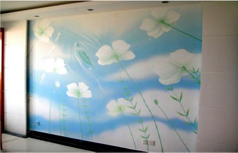 仁寿画墙绘怎么画好白云的蓬松感？