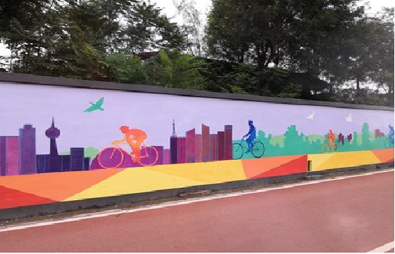 仁寿墙体彩绘-围墙