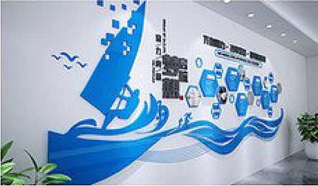 仁寿海浪主题文化墙如何设计？