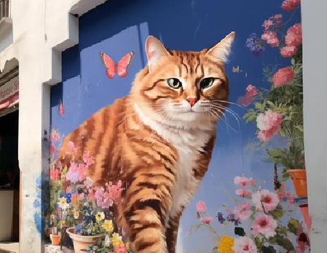 仁寿自己绘制有个性的手绘墙