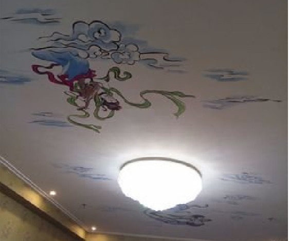 仁寿如何快速绘制天花板上的手绘墙？