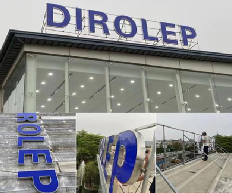 仁寿楼顶发光字安装的注意事项。